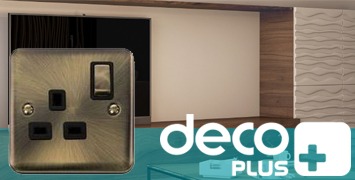Click Antique Brass Deco Plus Switches and Sockets
