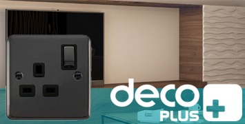 Click Black Nickel Deco Plus Switches and Sockets