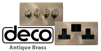 Click Deco Antique Brass Switches and Sockets
