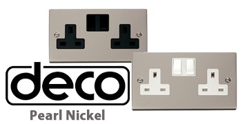 Click Scolmore Pearl Nickel Deco Switches & Sockets