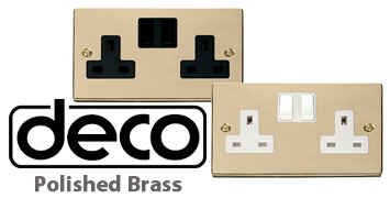 Click Polished Brass Deco Switches and Sockets
