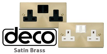 Click Satin Brass Deco Switches and Sockets