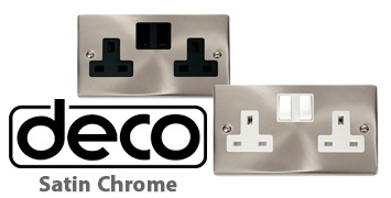 Click Scolmore Satin Chrome Deco Switches & Sockets
