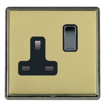 Linea-Rondo CFX Polished Brass Plate - Black Nickel Trim