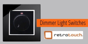 Retrotouch Rotary Glass Dimmer Plates