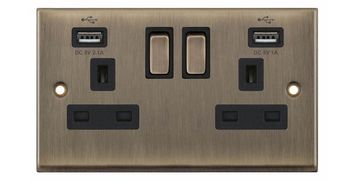 Selectric Antique Brass 7MPRO Switches & Sockets