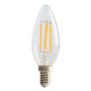 Luceco LC14W4F47 4W 2700K LED Filament B35 Candle E14 Non-Dimmable Lamp