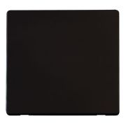 Click SCP060MB Definity Metal Black Screwless 1 Gang Blank Cover Plate