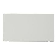 Click SCP061MW Definity Metal White Screwless 2 Gang Blank Cover Plate