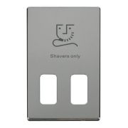 Click SCP100CH Definity Polished Chrome Screwless Dual Voltage Shaver Socket Cover Plate