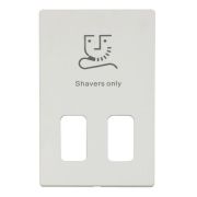 Click SCP100MW Definity Metal White Screwless Dual Voltage Shaver Socket Cover Plate
