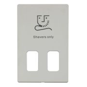 Click SCP100PW Definity White Screwless Dual Voltage Shaver Socket Cover Plate