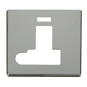 Click SCP152CH Polished Chrome Definity Screwless 13A Flex Outlet Neon Switched Fused Spur Unit Cover Plate