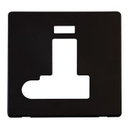 Click SCP152MB Definity Metal Black Screwless 13A Flex Outlet Neon Switched Fused Spur Unit Cover Plate