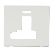 Click SCP152MW Matt White Definity Screwless 13A Flex Outlet Neon Switched Fused Spur Unit Cover Plate