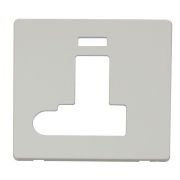 Click SCP152PW White Definity Screwless 13A Flex Outlet Neon Switched Fused Spur Unit Cover Plate