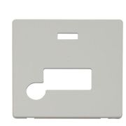 Click SCP153PW White Definity Screwless 13A Flex Outlet Neon Fused Spur Unit Cover Plate