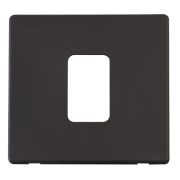 Click SCP200BK Matt Black Definity Screwless 45A Switch Cover Plate