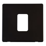 Click SCP200MB Definity Metal Black Screwless 1 Gang 45A Switch Cover Plate