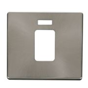 Click SCP201BS Brushed Steel Definity Screwless 45A Neon Switch Cover Plate