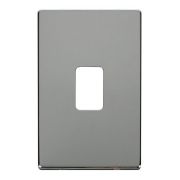 Click SCP202CH Polished Chrome Definity Screwless 45A Vertical Switch Cover Plate