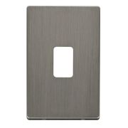 Click SCP202SS Stainless Steel Definity Screwless 45A Vertical Switch Cover Plate