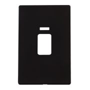 Click SCP203MB Definity Metal Black Screwless 2 Gang 45A Neon Switch Cover Plate