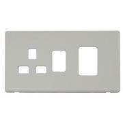 Click SCP204PW White Definity Screwless 45A Switch and Switched Socket Cover Plate