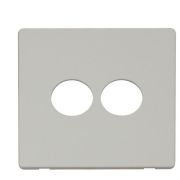 Click SCP222PW White Definity Screwless 2 Gang Toggle Switch Cover Plate