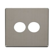 Click SCP222SS Stainless Steel Definity Screwless 2 Gang Toggle Switch Cover Plate