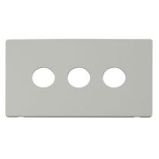 Click SCP223PW White Definity Screwless 3 Gang Toggle Switch Cover Plate