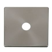Click SCP231BS Brushed Steel Definity Screwless 1 Gang Co-Axial Satellite Socket Cover Plate