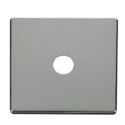 Click SCP231CH Polished Chrome Definity Screwless 1 Gang Co-Axial Satellite Socket Cover Plate