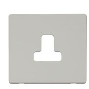 Click SCP238PW White Definity Screwless 1 Gang 5A Round Pin Socket Cover Plate