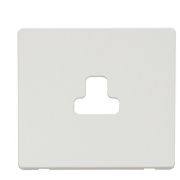 Click SCP239MW Matt White Definity Screwless 1 Gang 2A Round Pin Socket Cover Plate