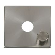 Click SCP241BS Brushed Steel Definity Screwless 1 Gang Dimmer Switch Cover Plate