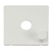 Click SCP241MW Matt White Definity Screwless 1 Gang Dimmer Switch Cover Plate
