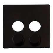 Click SCP242MB Definity Metal Black Screwless 2 Gang Dimmer Switch Cover Plate