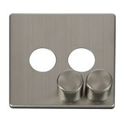 Click SCP242SS Stainless Steel Definity Screwless 2 Gang Dimmer Switch Cover Plate