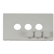 Click SCP243PW White Definity Screwless 3 Gang Dimmer Switch Cover Plate