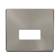 Click SCP250BS Brushed Steel Definity Screwless 13A Fused Spur Unit Cover Plate
