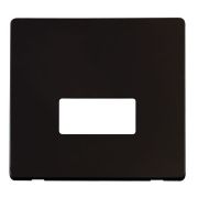 Click SCP250MB Definity Metal Black Screwless 13A Fused Spur Unit Cover Plate