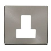Click SCP251BS Brushed Steel Definity Screwless 13A Switched Fused Spur Unit Cover Plate