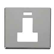 Click SCP252CH Polished Chrome Definity Screwless 13A Neon Switched Fused Spur Unit Cover Plate