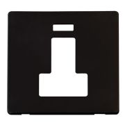 Click SCP252MB Definity Metal Black Screwless 13A Neon Switched Fused Spur Unit Cover Plate