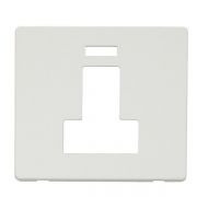 Click SCP252MW Matt White Definity Screwless 13A Neon Switched Fused Spur Unit Cover Plate