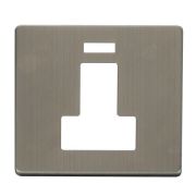 Click SCP252SS Stainless Steel Definity Screwless 13A Neon Switched Fused Spur Unit Cover Plate