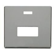 Click SCP253CH Polished Chrome Definity Screwless 13A Neon Fused Spur Unit Cover Plate