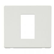 Click SCP310MW New Media Metal White 1 Gang 1 Aperture Definity Cover Plate 