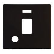 Click SCP323MB Definity Metal Black Screwless 20A 2 Pole Flex Outlet Neon Switch Cover Plate